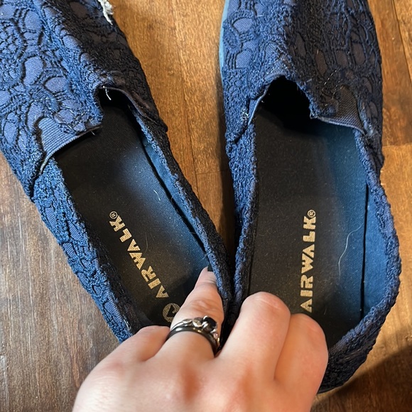 Airwalk Navy Lace Flats - Picture 4 of 4